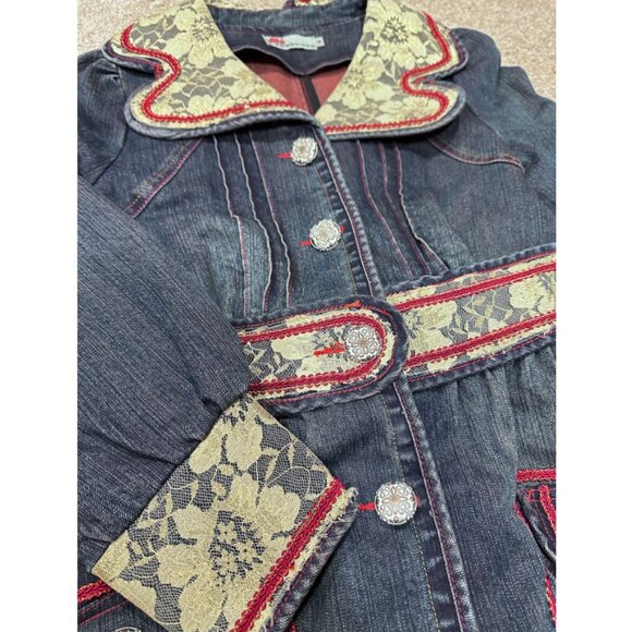 Embellished Denim Trench Coat - Picture 4 of 4